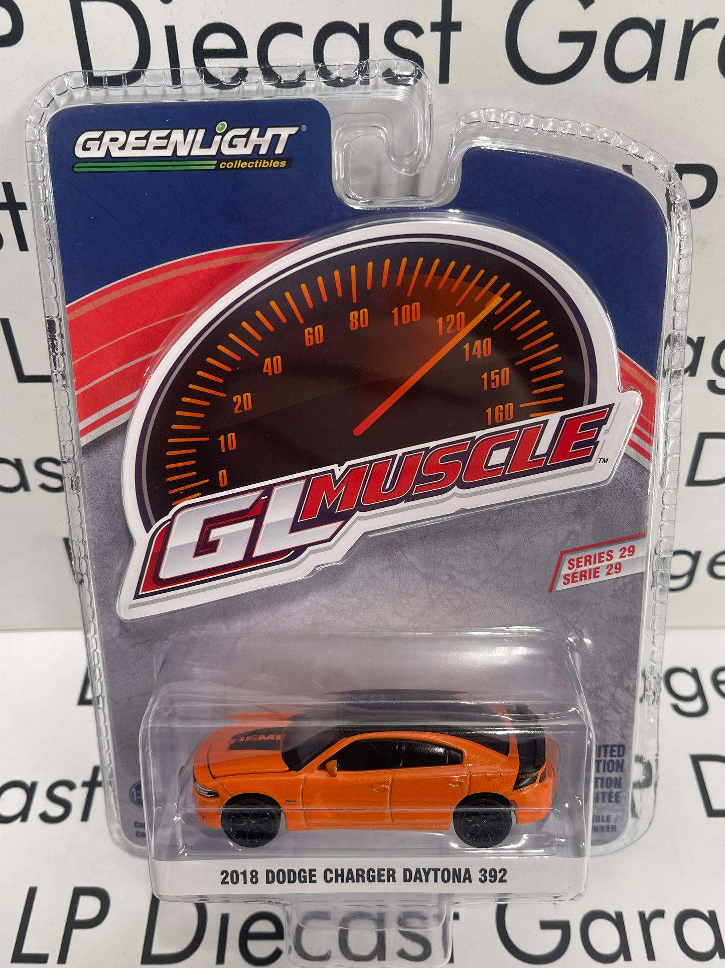 GREENLIGHT 2018 Dodge Charger Daytona 392 Go Mango 1:64 Diecast GL Muscle