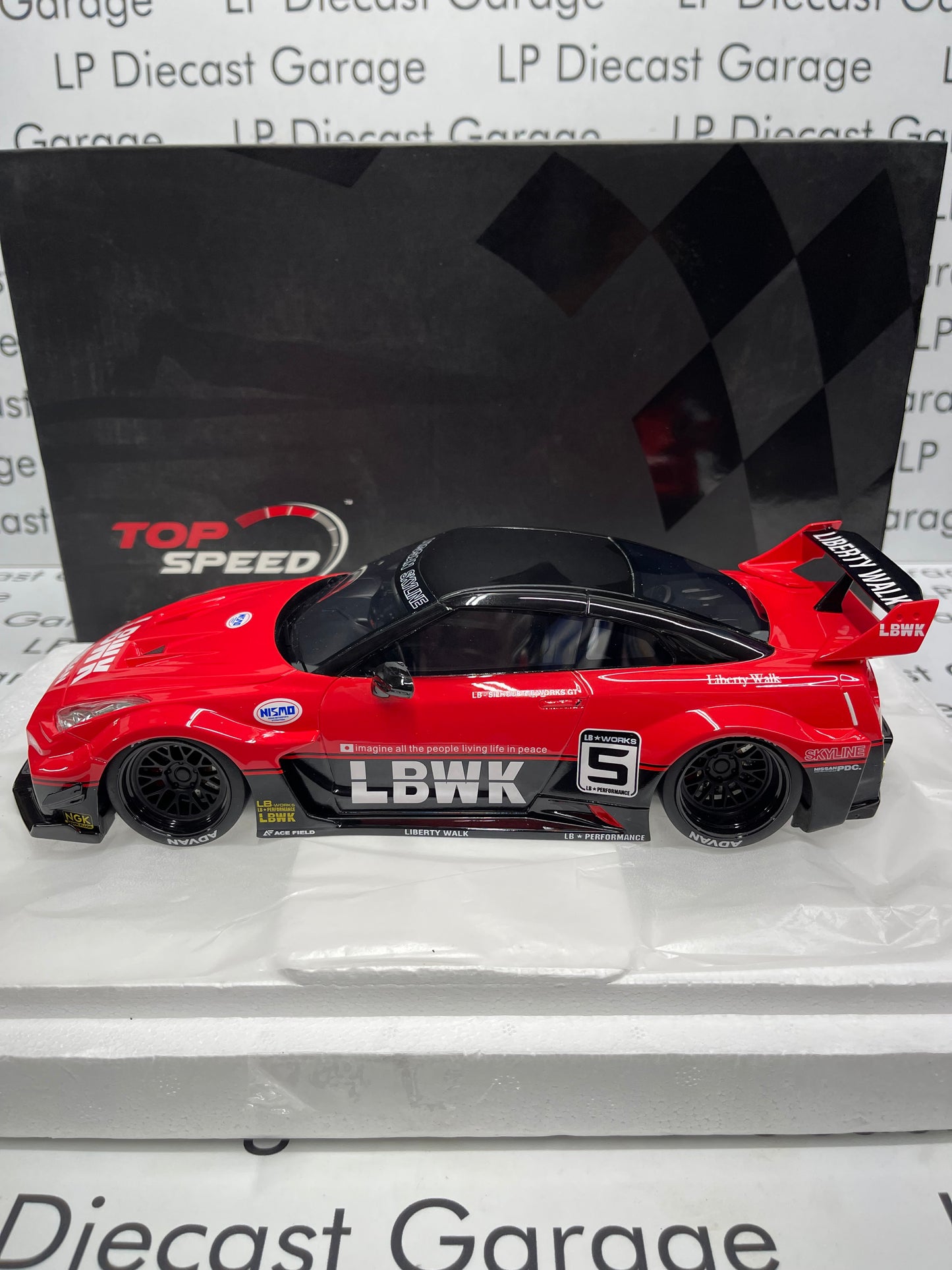 TOP SPEED Nissan 35GT-RR LB Silhouette WORKS GT Ver 1 1:18 Resin NOT Diecast