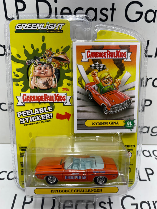 GREENLIGHT Garbage Pail Kids 1971 Dodge Challenger Joyriding Gina Puke Car 1:64 Diecast