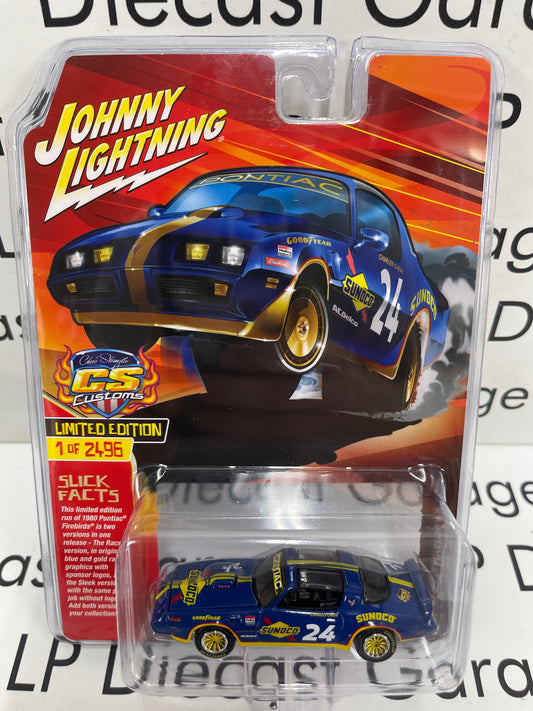 JOHNNY LIGHTNING 1980 Pontiac Firebird Sunoco Graphics CS Customs Exclusive 1:64 Diecast