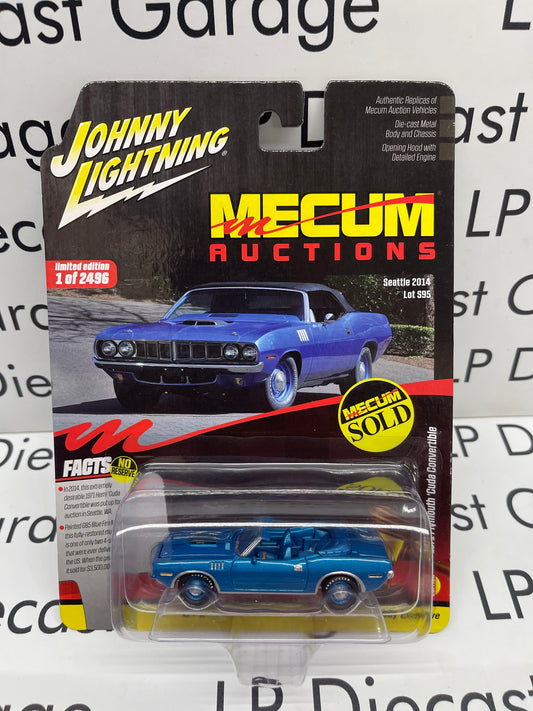 JOHNNY LIGHTNING 1971 Plymouth Cuda Convertible Blue Fire Metallic Mecum Auctions 1:64 Diecast