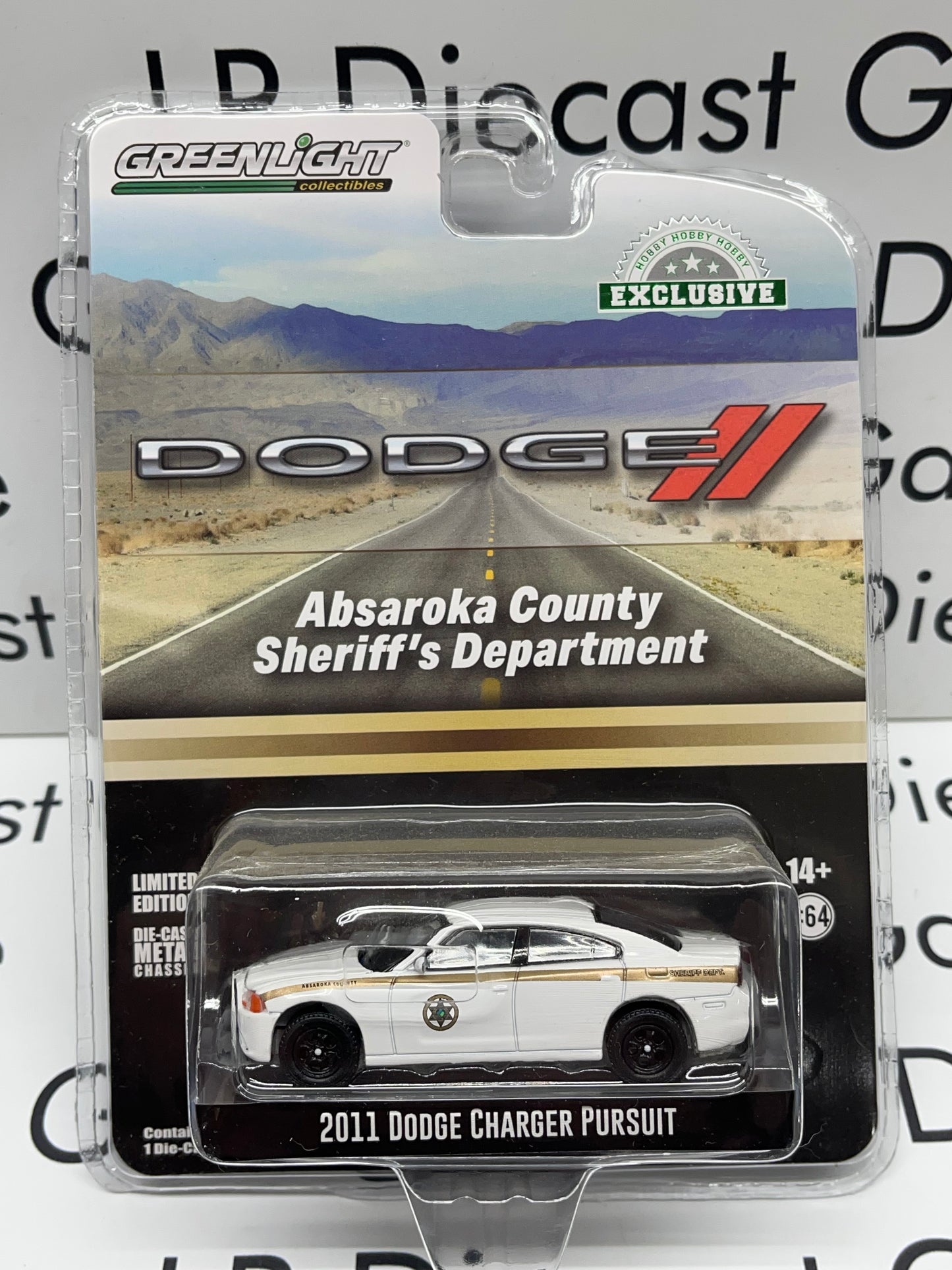 GREENLIGHT 2011 Dodge Charger Pursuit Absaroka County Sheriff Police Car 1:64 Diecast