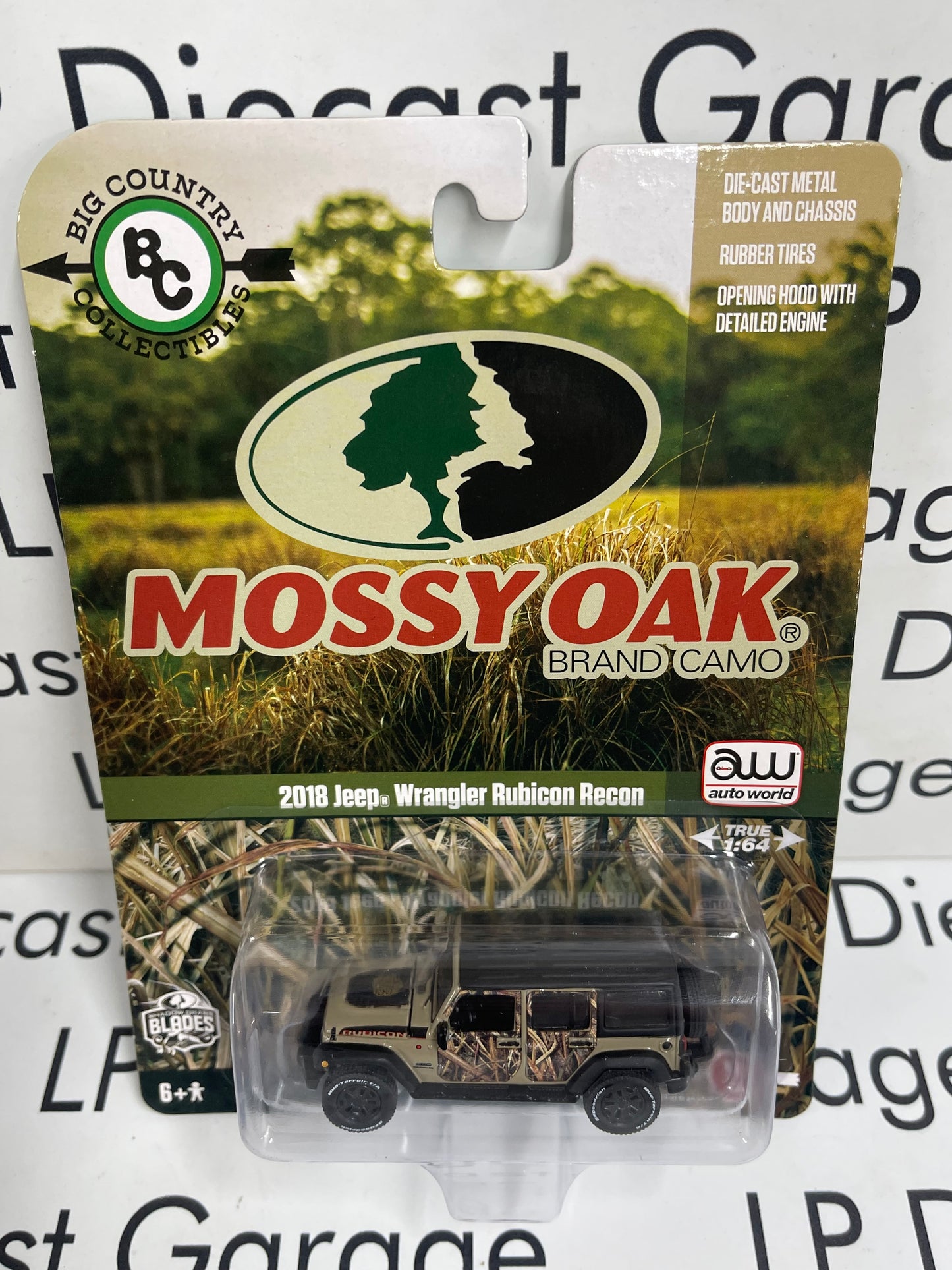 AUTO WORLD 2018 Jeep Wrangler Rubicon Recon Mossy Oak 1:64 Diecast Big Country Collectibles