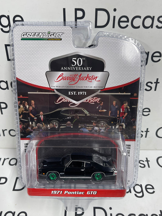 GREEN MACHINE CHASE GREENLIGHT 1971 Pontiac GTO Black 1:64 Diecast Barrett Jackson