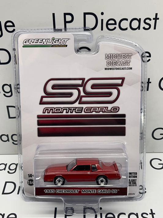 GREENLIGHT 1985 Chevrolet Monte Carlo SS Burgundy Midwest Exclusive 1:64 Diecast