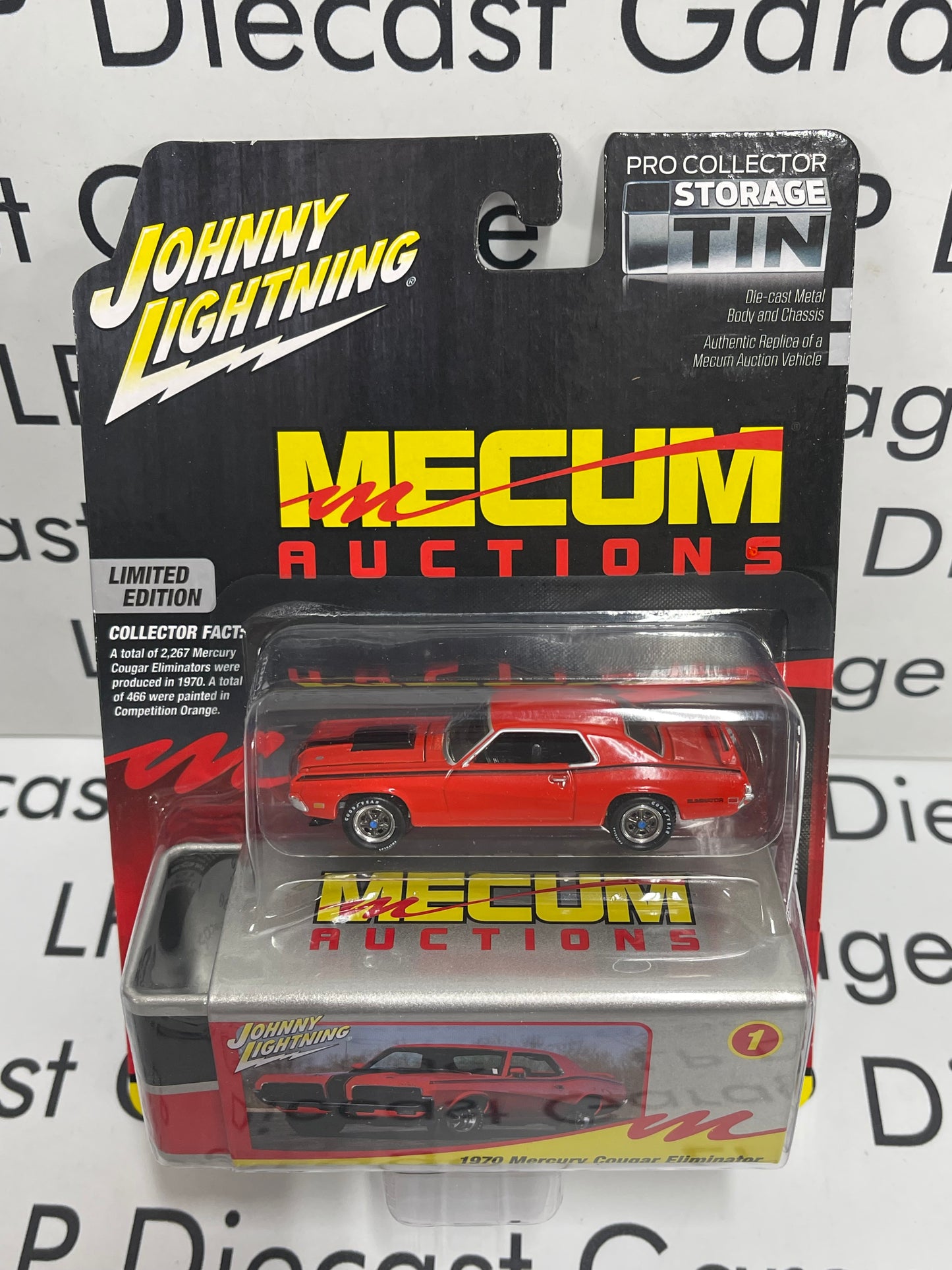 JOHNNY LIGHTNING 1970 Mercury Cougar Eliminator Red Mecum 1:64 Diecast