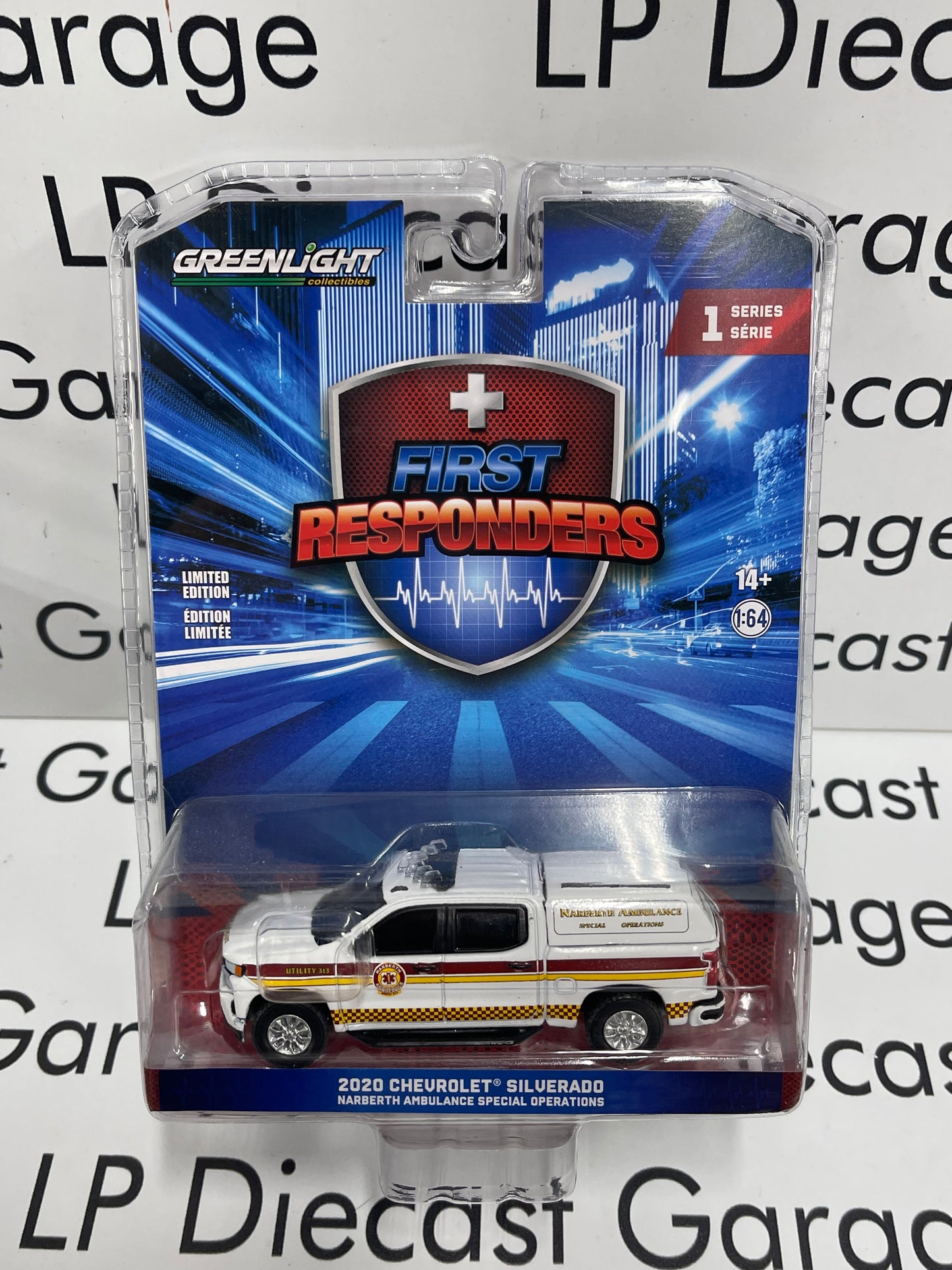 GREENLIGHT 2020 Chevrolet Silverado Narberth PA Ambulance First Responders 1:64 Diecast