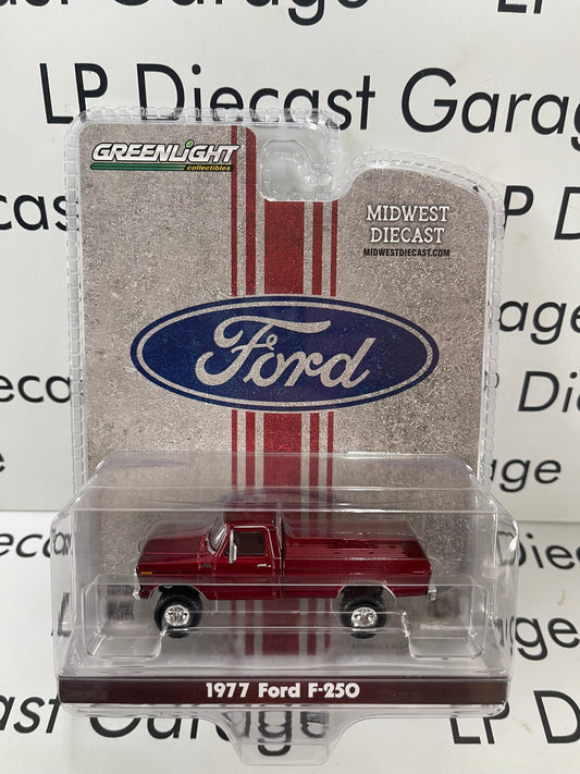 GREENLIGHT 1977 Ford F-250 Ruby Red 1:64 Diecast Midwest Exclusive