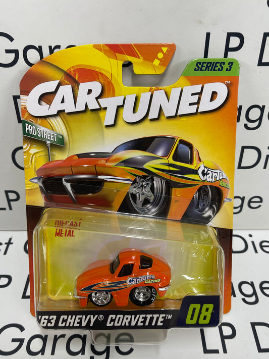 CARTUNED '63 Chevy Corvette Orange Series 3 1:64 Diecast