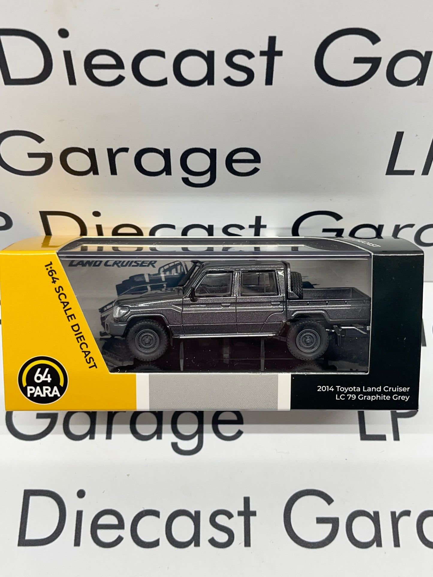 PARAGON MODELS 2014 Toyota Land Cruiser LC79 Truck Graphite Grey 1:64 Diecast