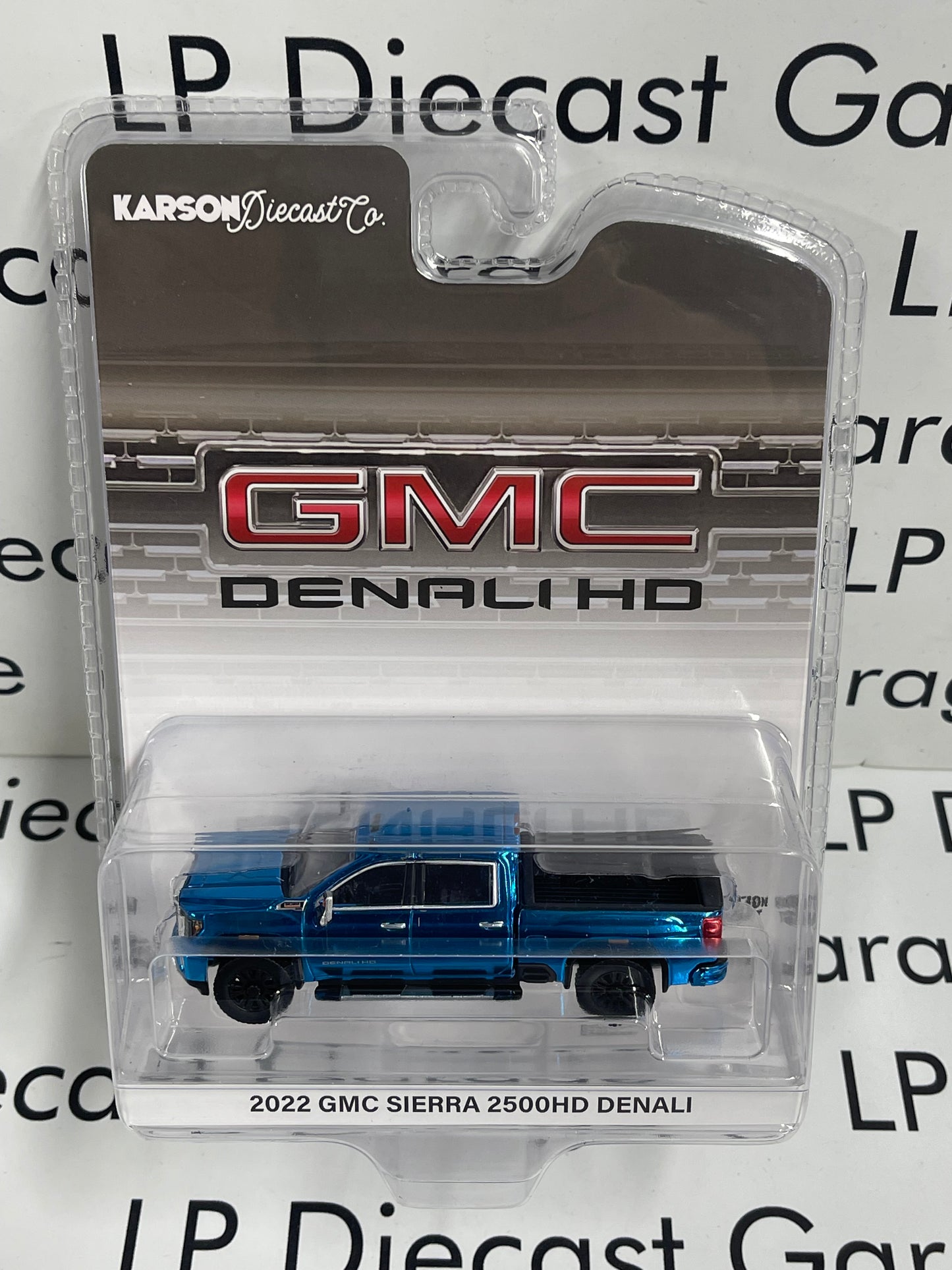 CHROME CHASE GREENLIGHT 2022 GMC Sierra 2500HD Denali Black 1:64 Diecast Karson Exclusive