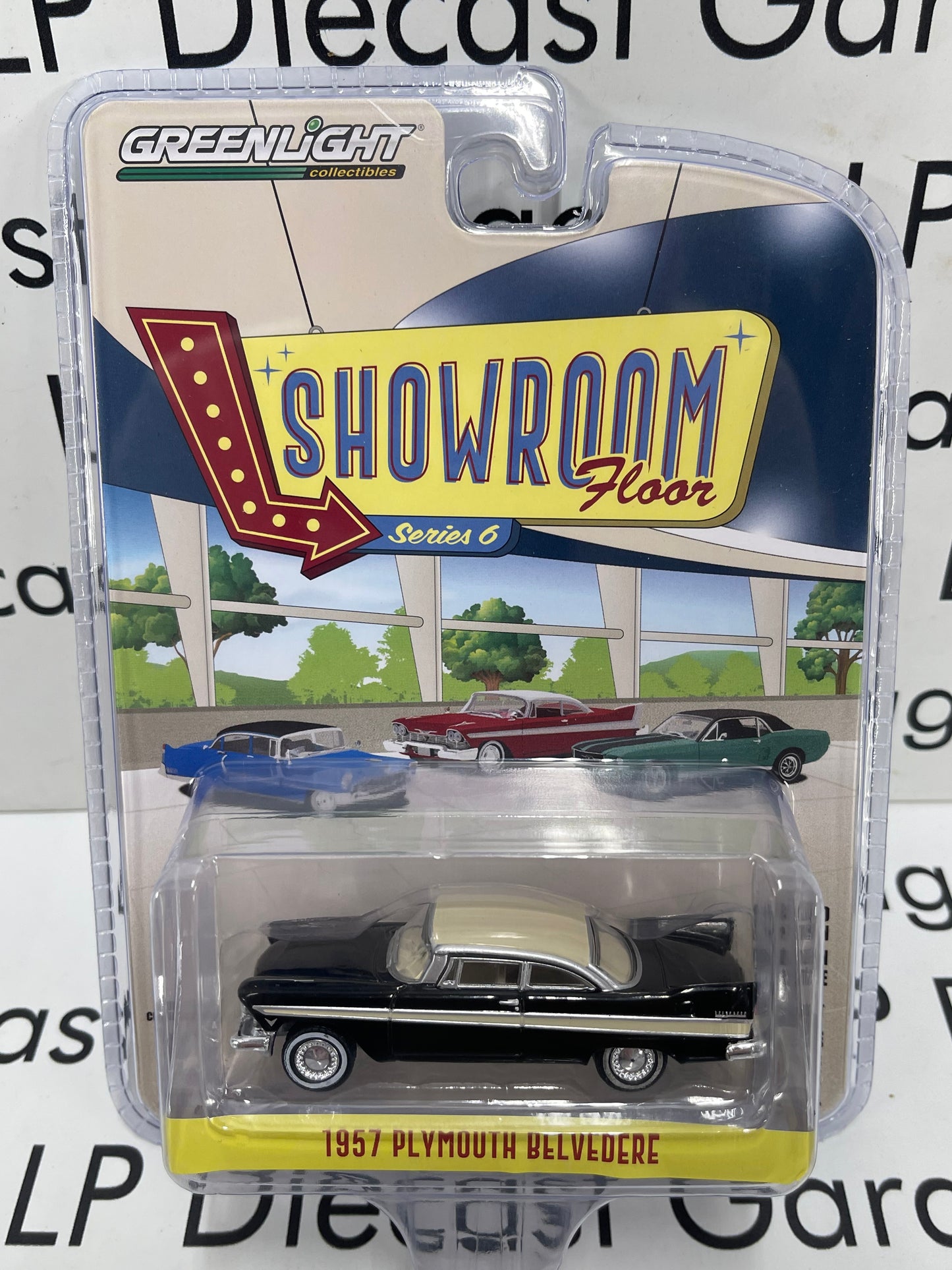 GREENLIGHT 1957 Plymouth Belvedere Black 1:64 Diecast Showroom