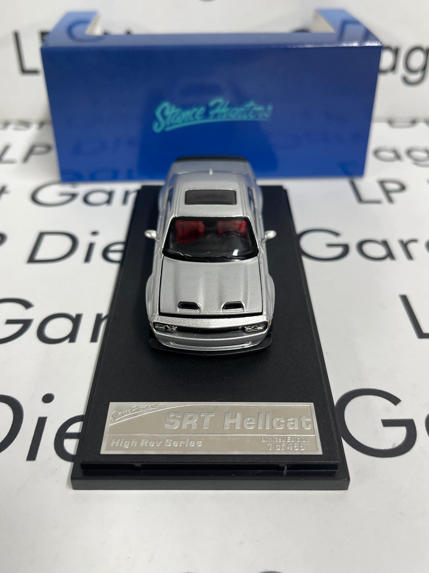 STANCE HUNTERS 2023 Dodge Challenger SRT Hellcat Silver 1:64 Diecast