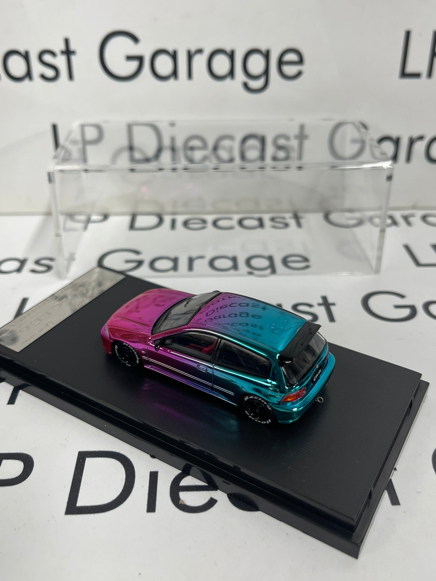 STREET WEAPON Honda Civic EG6 Pink/Blue Metallic 1:64 Diecast Ghost Player