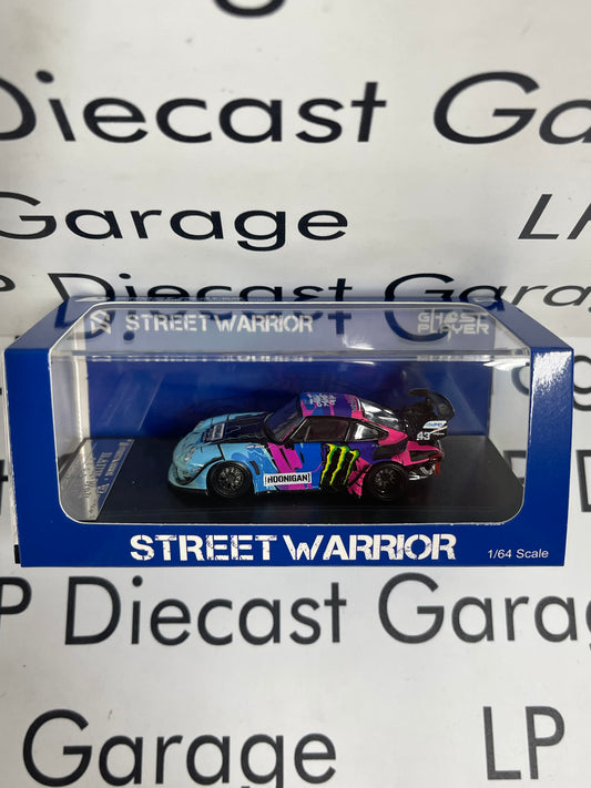 STREET WARRIOR Porsche 993 RWB Monster Energy Hoonigan RAUH-Welt 1:64 Diecast Ghost Player