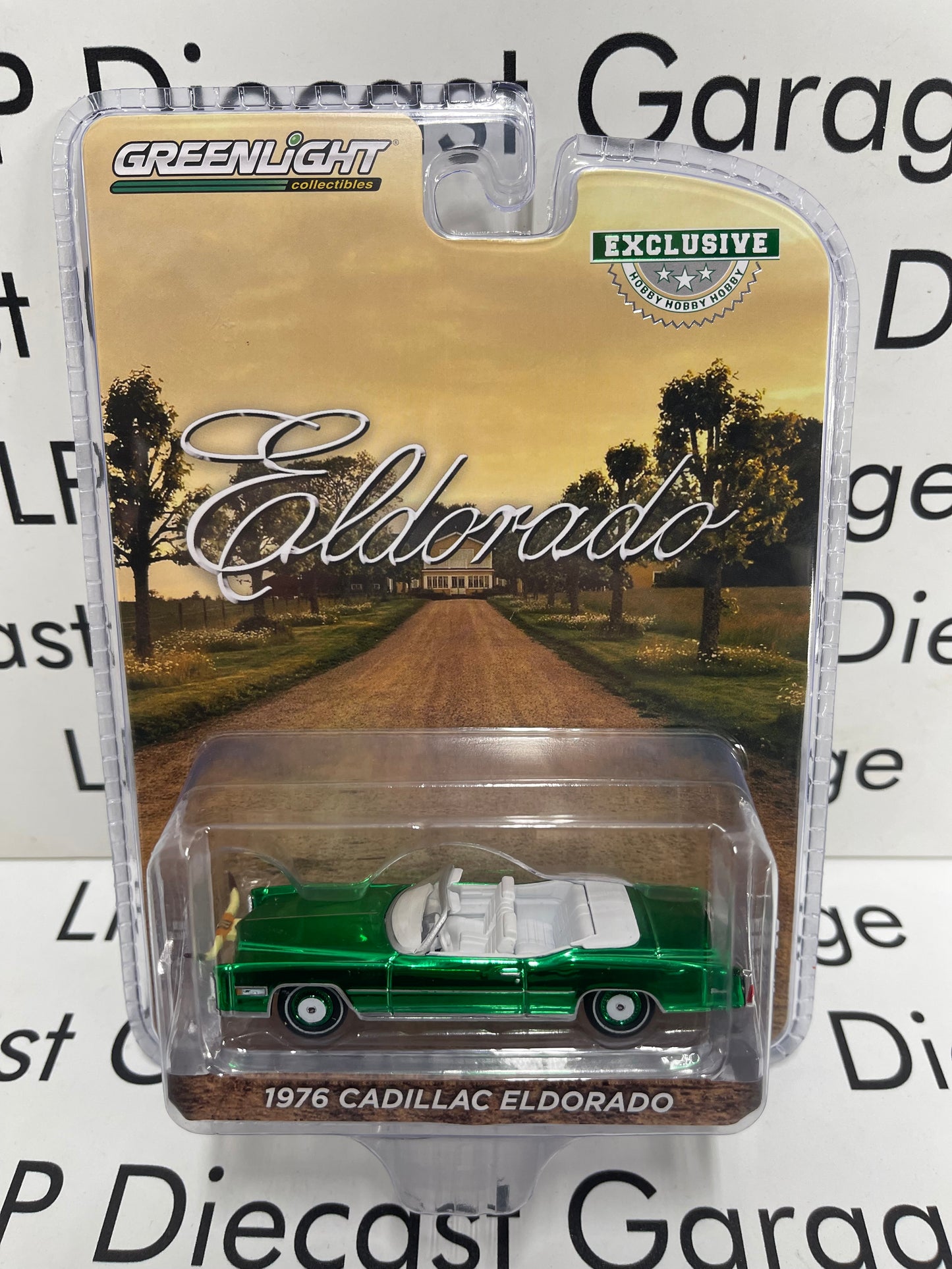 CHROME CHASE GREENLIGHT 1976 Cadillac Eldorado Boss Hog 1:64 Diecast Hobby Exclusive