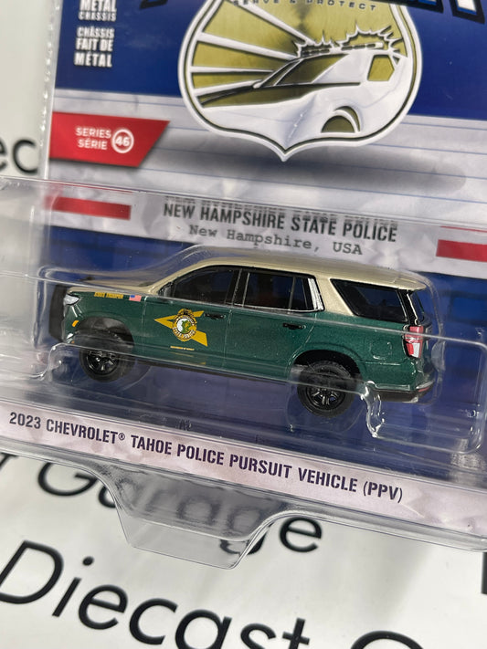 GREENLIGHT 2023 Chevrolet Tahoe Police New Hampshire 1:64 Diecast Hot Pursuit