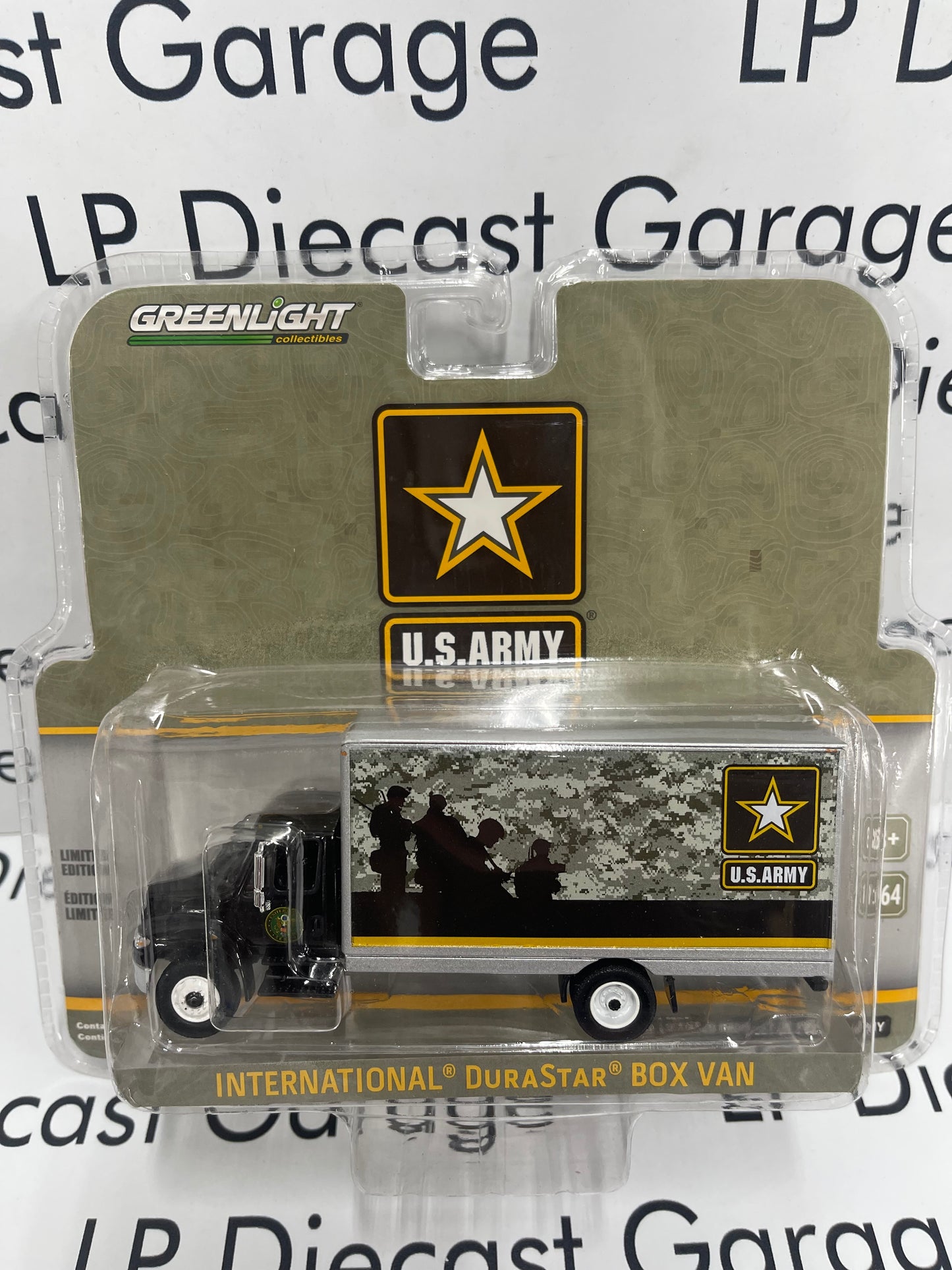 GREENLIGHT 2013 International Durastar Box Truck US ARMY HD Trucks 1:64 Diecast