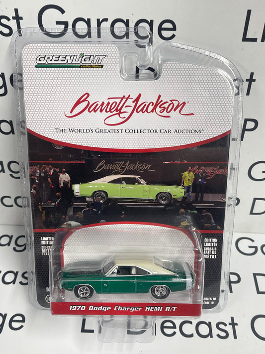 GREEN MACHINE CHASE GREENLIGHT 1970 Dodge Charger Hemi R/T 1:64 Diecast Barrett Jackson