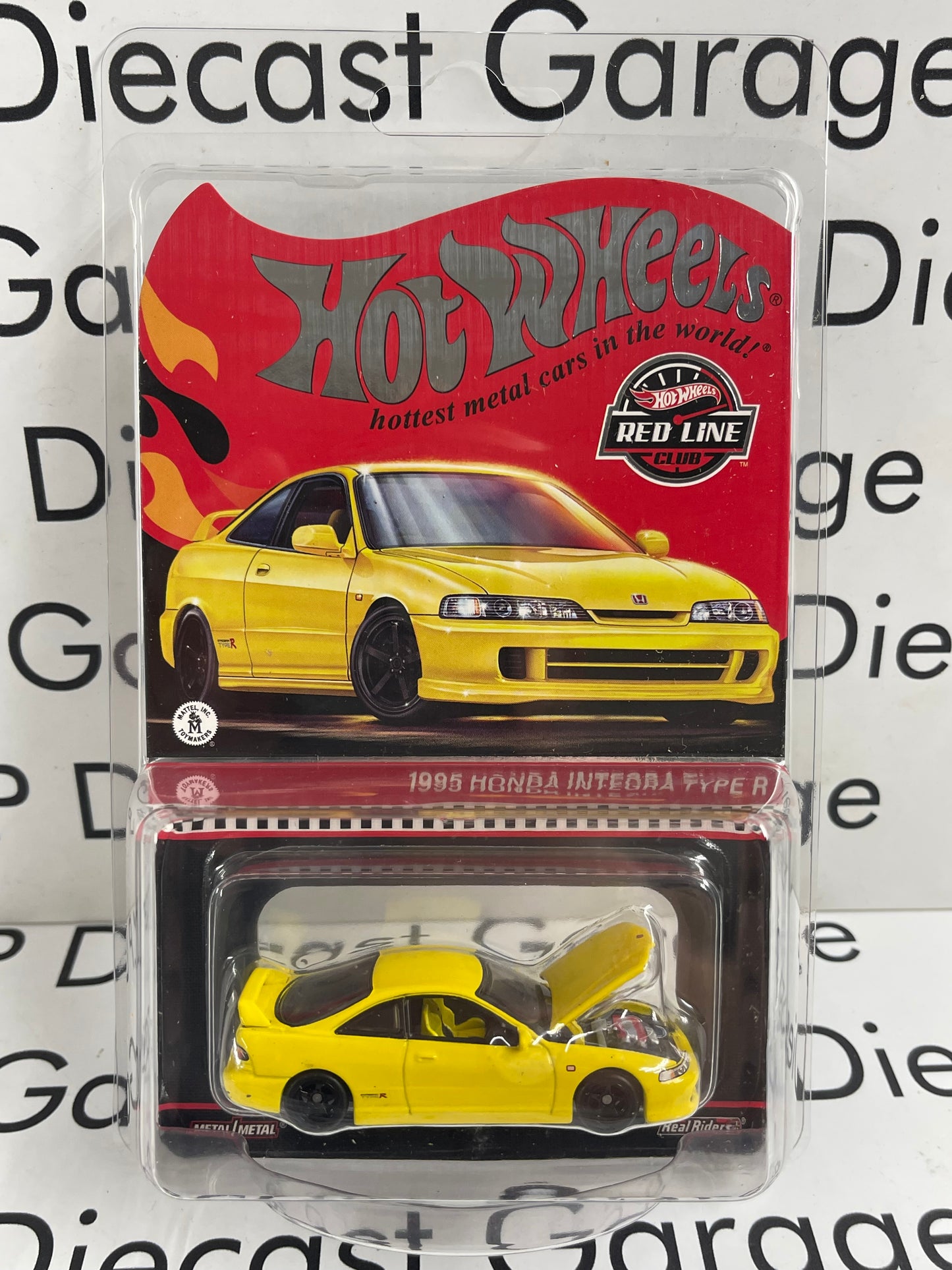 HOT WHEELS 1995 Honda Integra Type R Yellow RLC Redline Club Car 1:64 Diecast