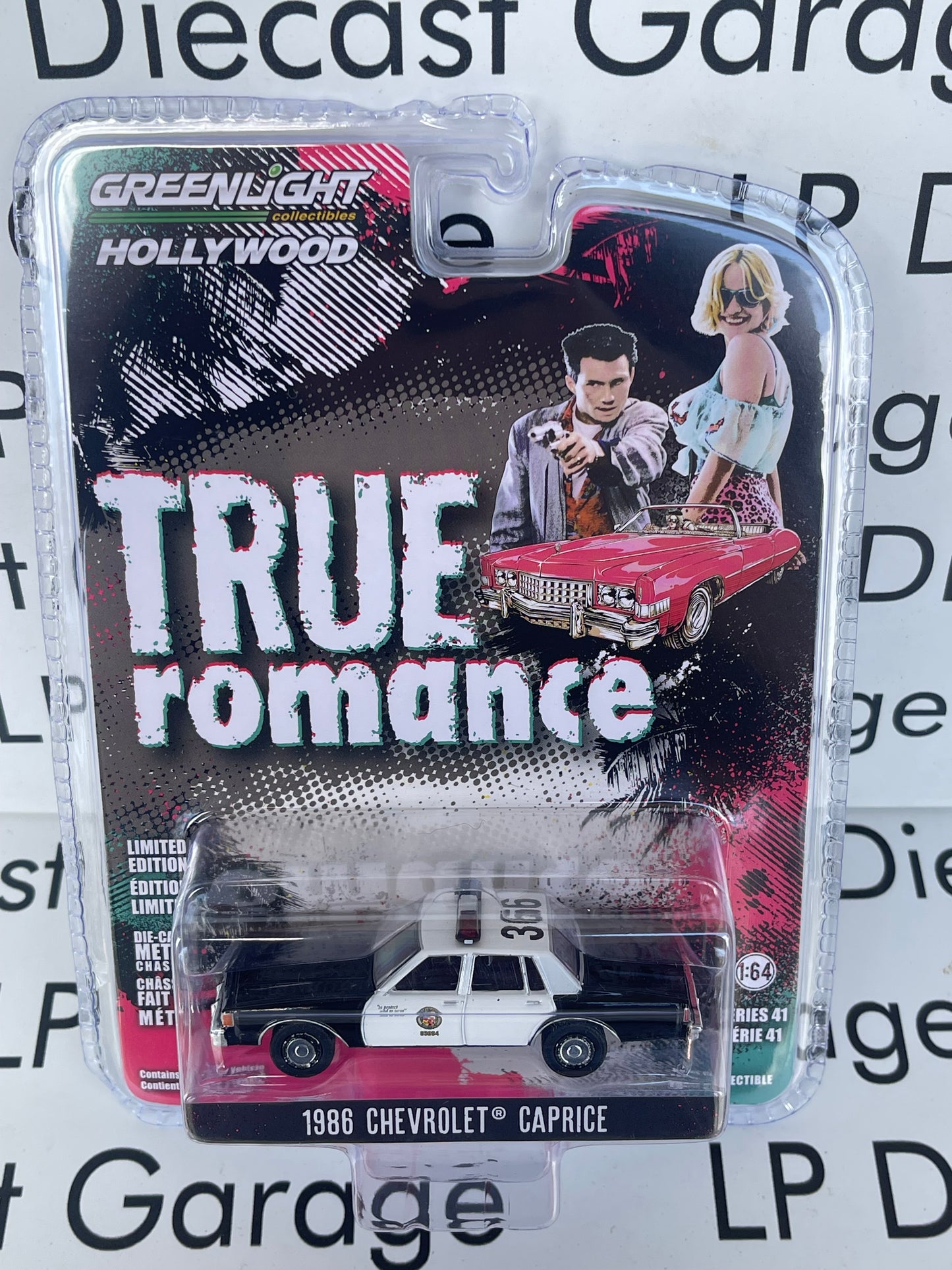 GREENLIGHT 1986 Chevrolet Caprice True Romance Hollywood Series 41 1:64 Diecast