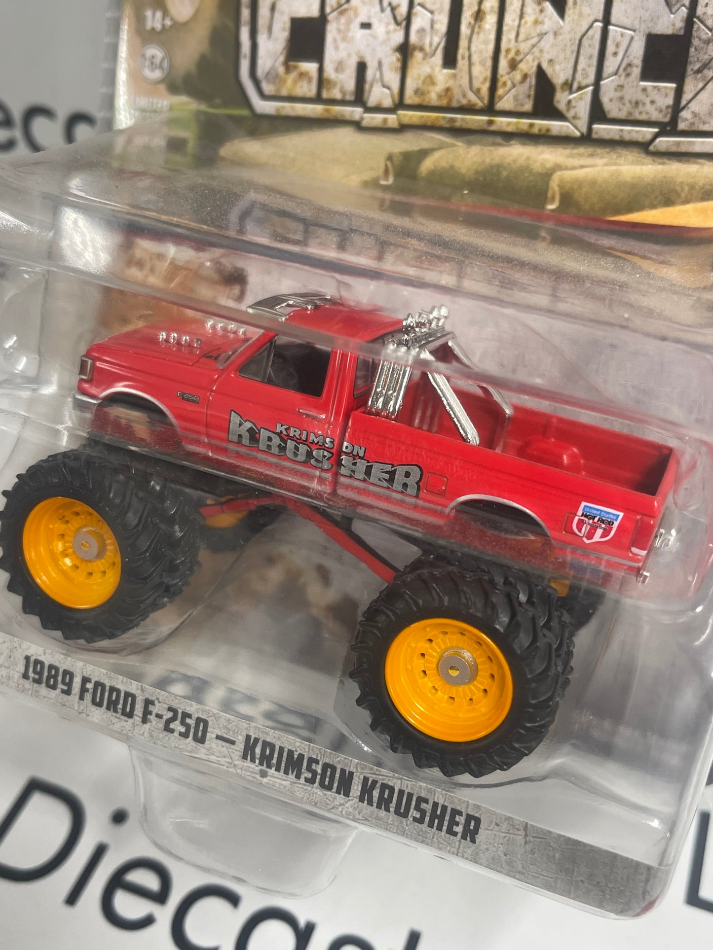 GREENLIGHT 1989 Ford F-250 Krimson Kruncher 1:64 Diecast King of Crunch