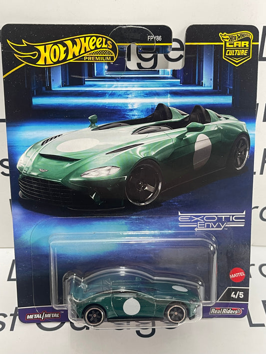 HOT WHEELS Exotic Envy Car Culture Aston Martin V12 Speedster Green 1:64 Diecast