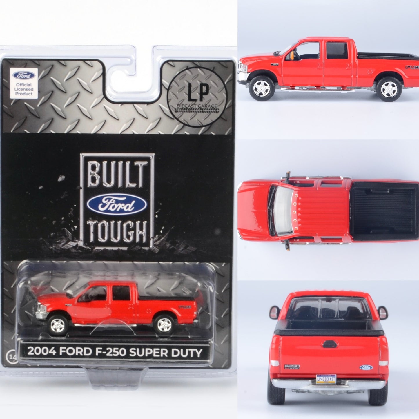 MOTORMAX 2004 Ford F-250 Super Duty Crew Cab Truck Bright Red LP Diecast Garage Exclusive 1:64 Diecast Promo *PRE-ORDER due in Jan 2025*