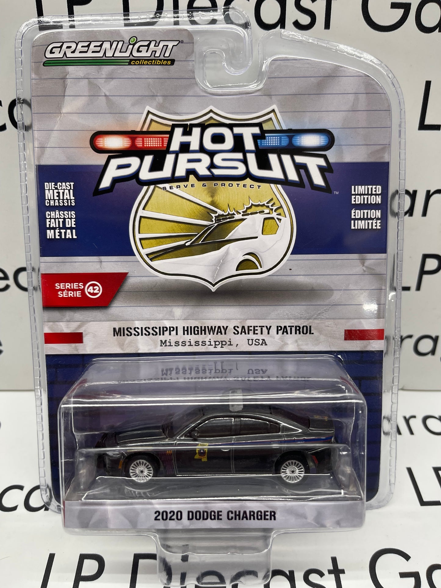 GREENLIGHT 2020 Dodge Charger Mississippi Highway Patrol Police "Hot Pursuit" 1:64 Diecast