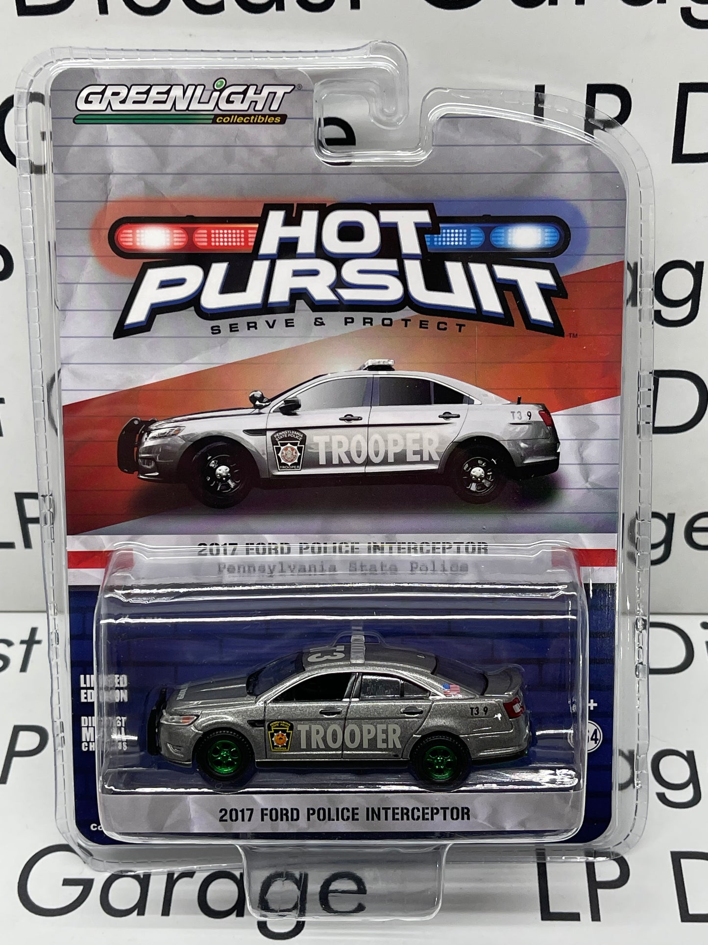 GREENLIGHT *Green Machine* 2017 Ford Taurus Police Interceptor PA Trooper Pennsylvania State Police PSP Exclusive 1:64 Diecast