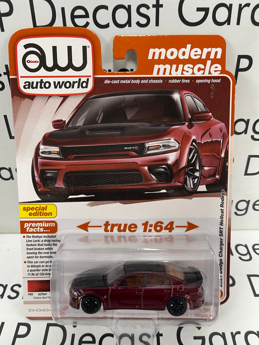 AUTO WORLD 2021 Dodge Charger SRT Hellcat Redeye Octane Red Poly 1:64 Diecast Modern Muscle