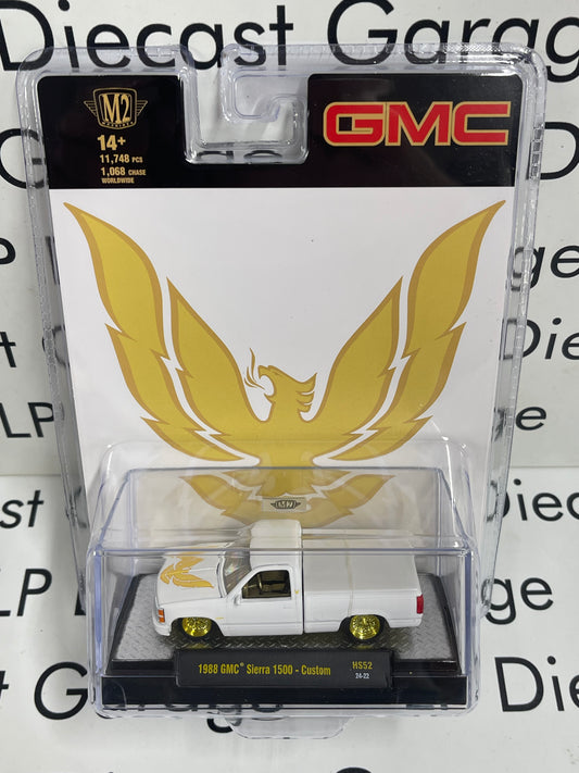 CHASE M2 1988 GMC Sierra 1500 Custom White Gold Eagle 1:64 Diecast Hobby Exclusive