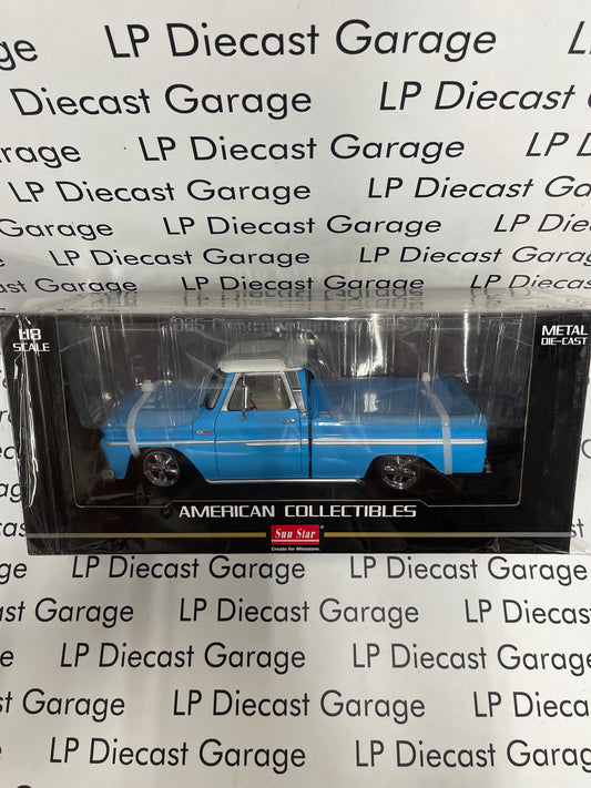 SUNSTAR 1965 Chevrolet C-10 Lowrider Baby Blue 1:18 Diecast