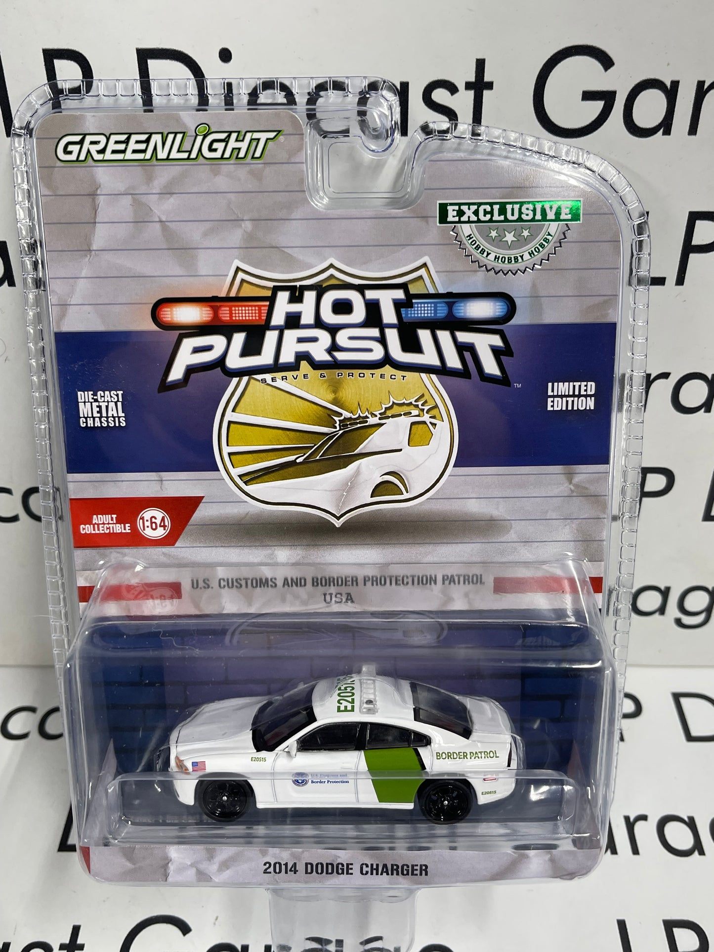 GREENLIGHT 2014 Dodge Charger Border Patrol 1:64 Diecast Hot Pursuit