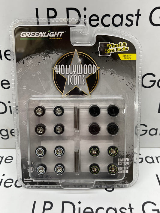 GREENLIGHT Hollywood Icons Wheel & Tire Pack Series 8 for 1:64 Diecast