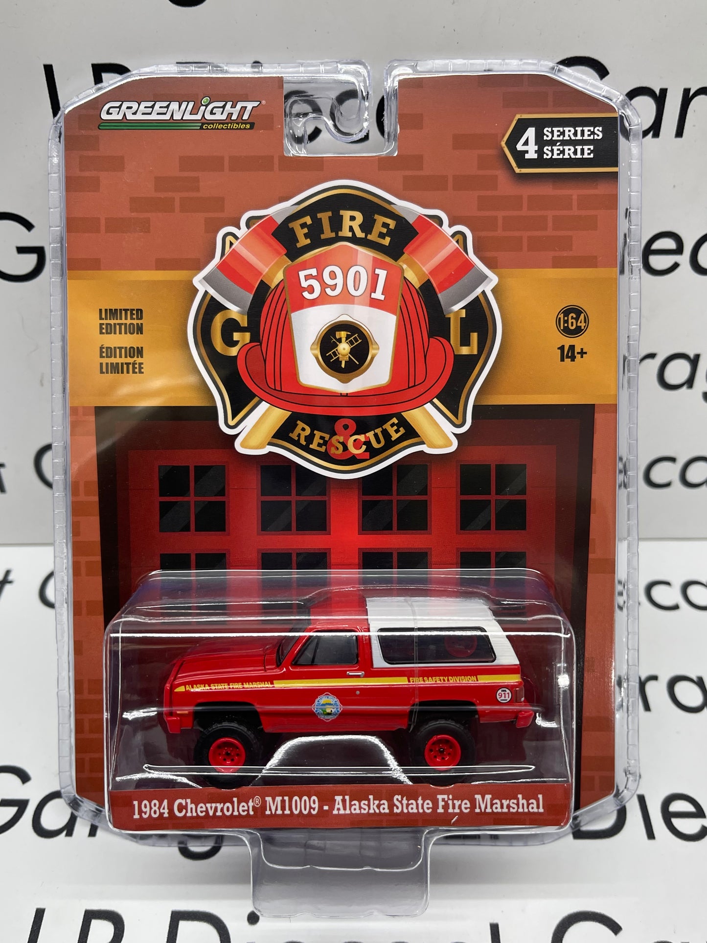 GREENLIGHT 1984 Chevrolet Blazer M1009 Alaska State Fire Marshal Fire Rescue Series 1:64 Diecast