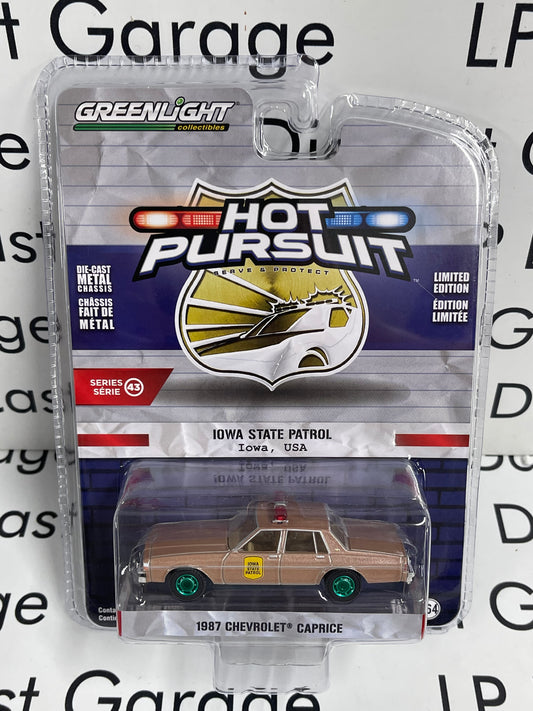 GREEN MACHINE CHASE GREENLIGHT 1987 Chevrolet Caprice Iowa 1:64 Diecast Hot Pursuit