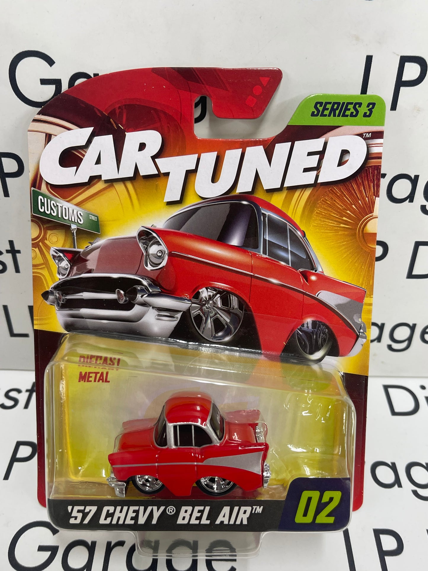 CARTUNED '57 Chevy Bel Air Red Series 3 1:64 Diecast