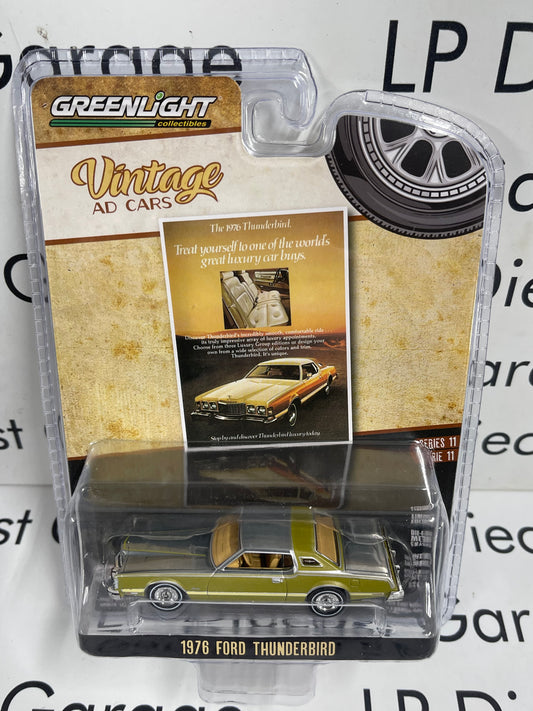 RAW CHASE GREENLIGHT 1976 Ford Thunderbird Gold & Beige 1:64 Diecast Vintage Ad Cars