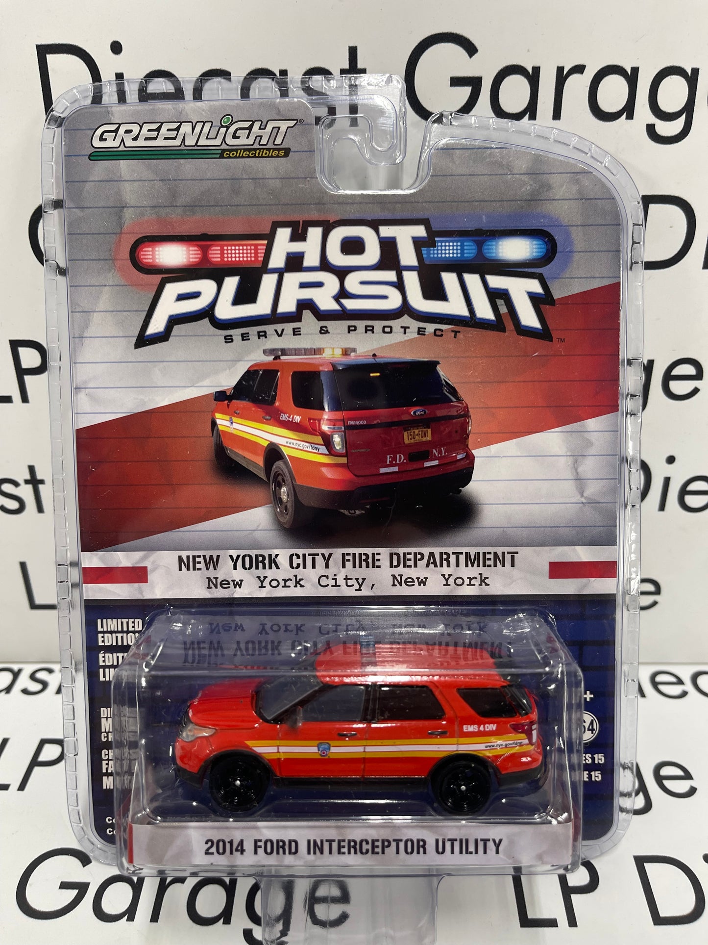 GREENLIGHT 2014 Ford Interceptor Utility FDNY New York City Fire Department 1:64 Diecast