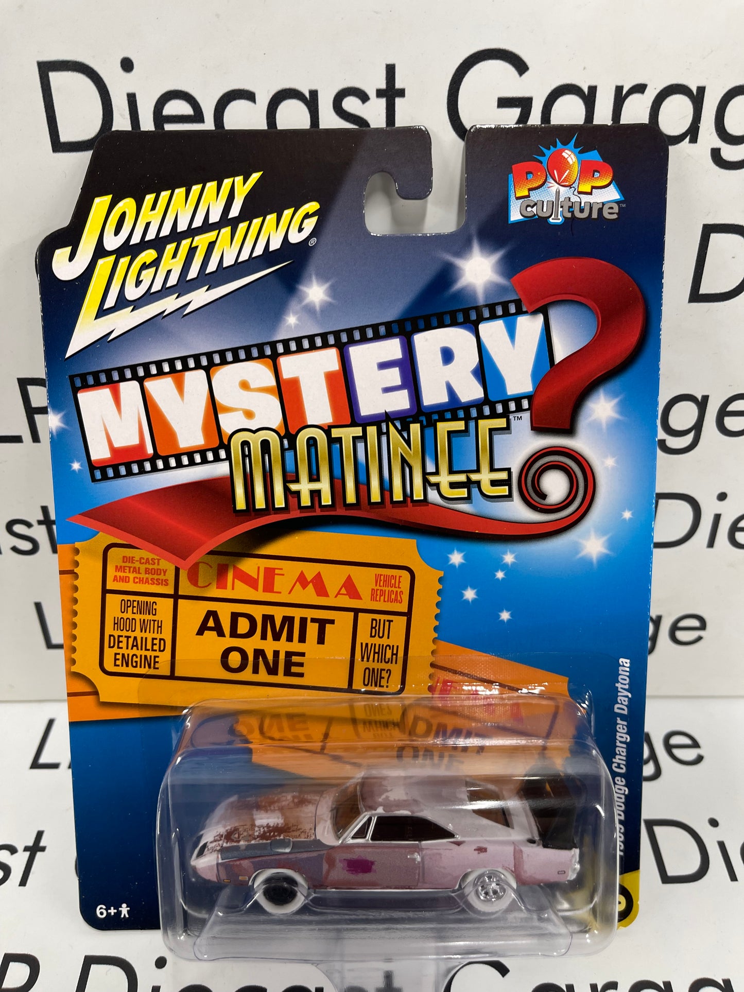 JOHNNY WHITE LIGHTNING *CHASE* 1969 Dodge Charger Daytona Joe Dirt Movie Car Pop Culture 1:64 Diecast