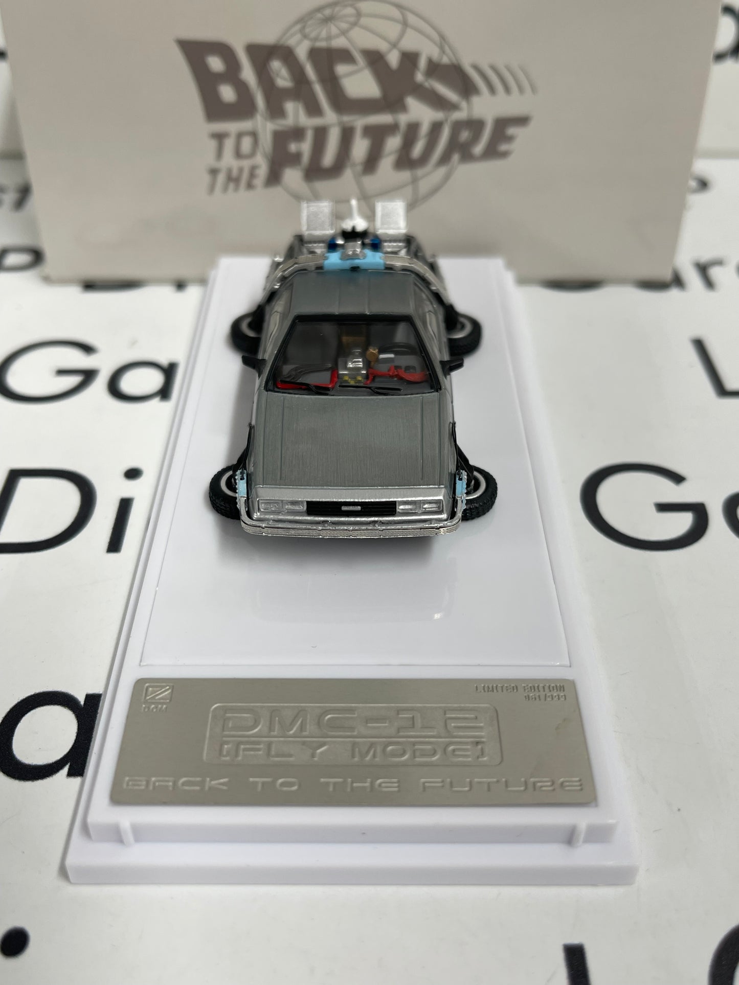 DCM Back to the Future DeLorean Time Machine w/ Interchangeable Parts 1:64 Diecast Ghost Player