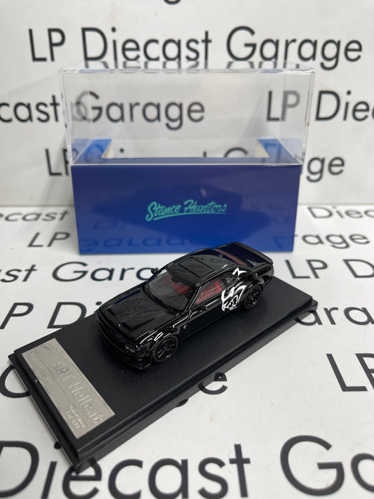 STANCE HUNTERS 2023 Dodge Challenger SRT Hellcat Black w/Logo 1:64 Diecast