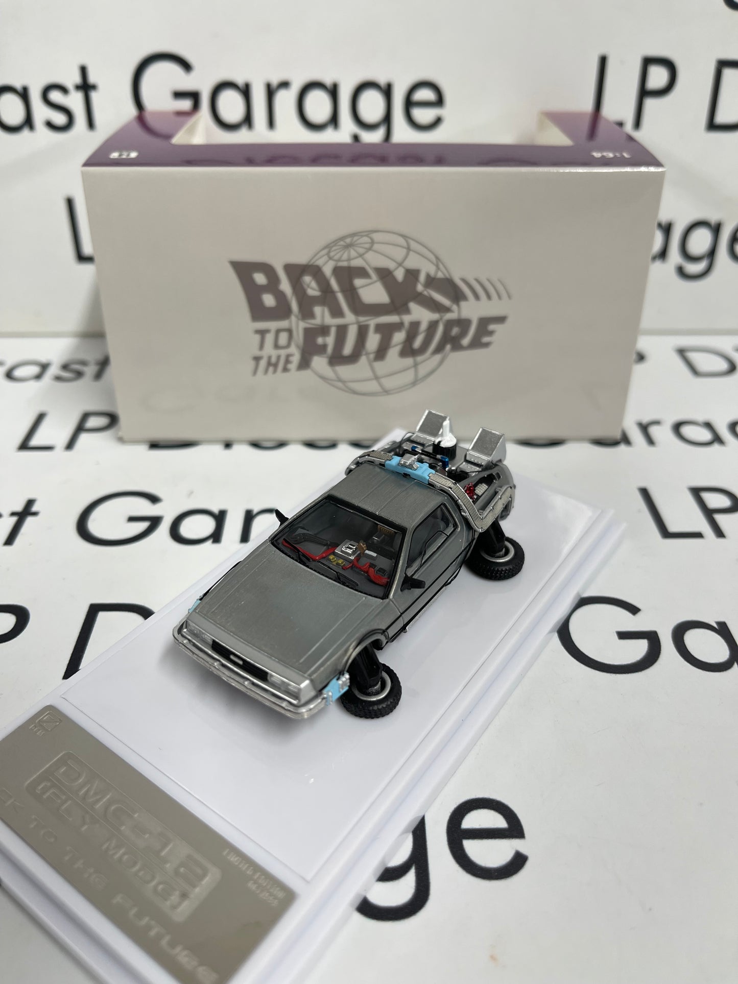 DCM Back to the Future DeLorean Time Machine w/ Interchangeable Parts 1:64 Diecast Ghost Player