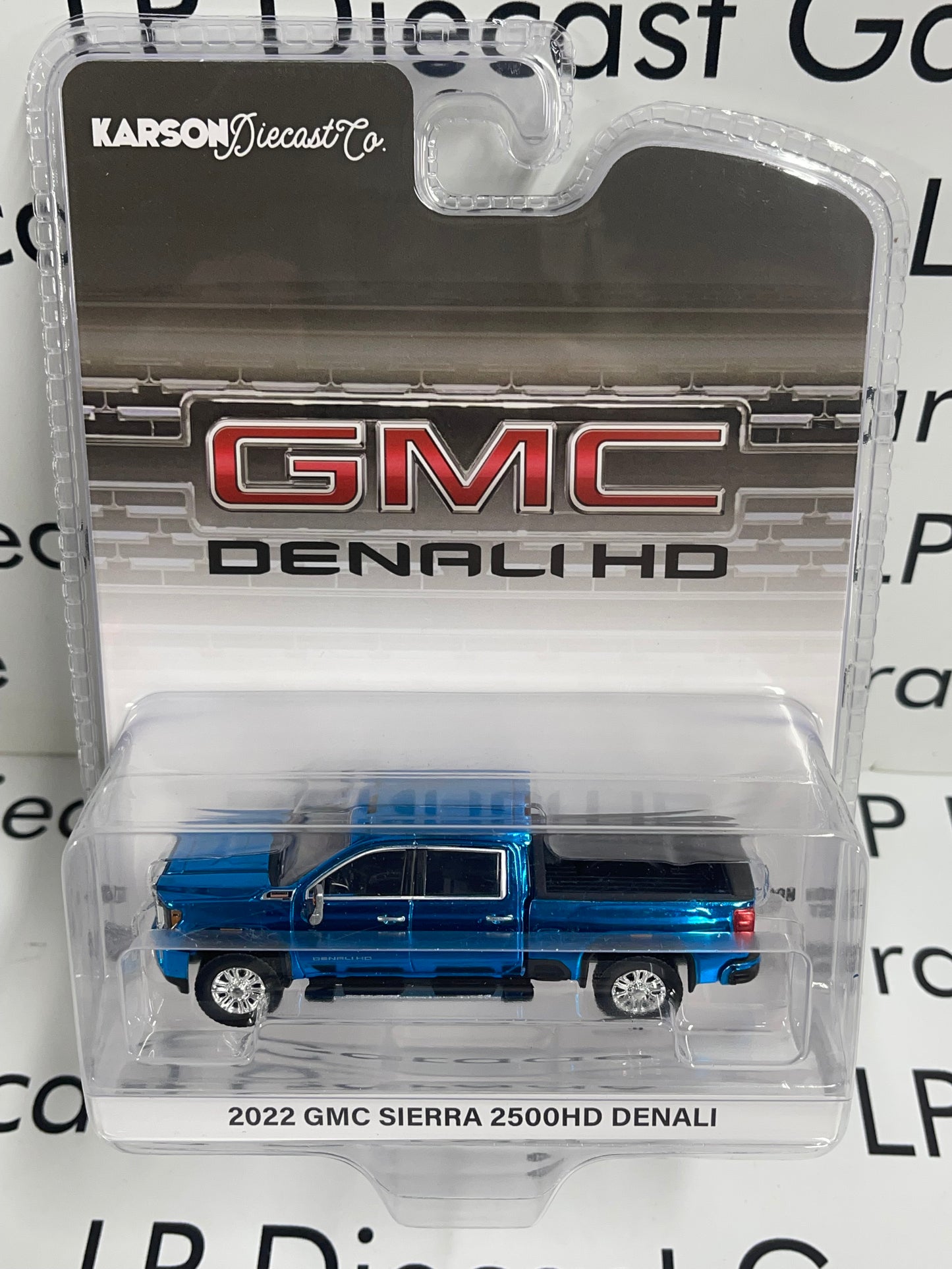 CHROME CHASE GREENLIGHT 2022 GMC Sierra 2500HD Denali White 1:64 Diecast Karson Exclusive