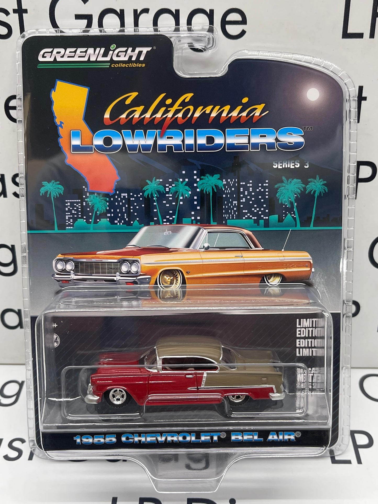 GREENLIGHT California Lowriders Series 3 1955 Chevrolet Bel-Air Red Bronze 1:64 Diecast