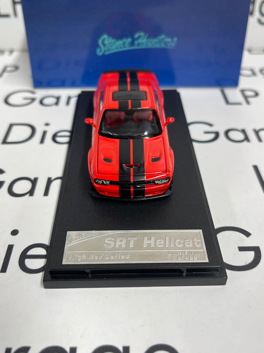 STANCE HUNTERS 2023 Dodge Challenger SRT Hellcat Red w/ Stripes 1:64 Diecast