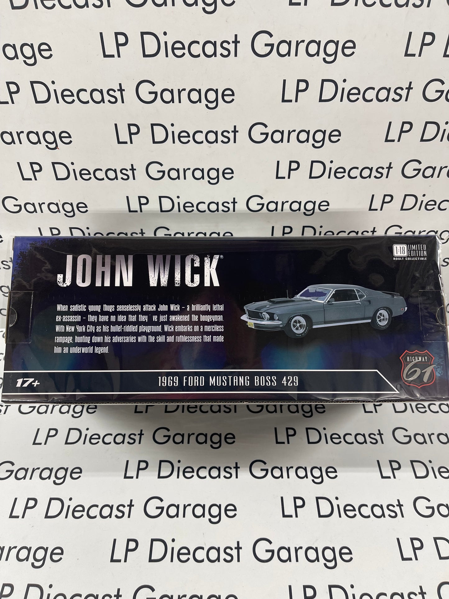 HIGHWAY 61 1969 Ford Mustang Boss 429 John Wick Movie Car 1:18 Diecast