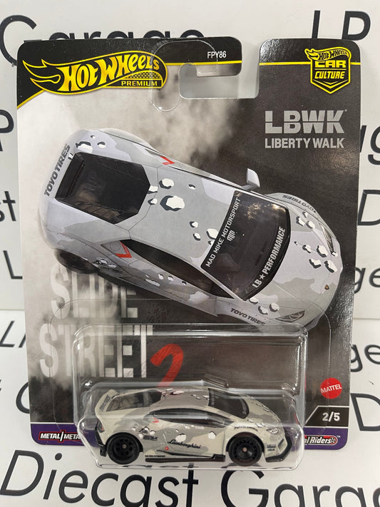 HOT WHEELS Street Slide 2 LB Works Lamborghini Huracan Car Culture 1:64 Diecast