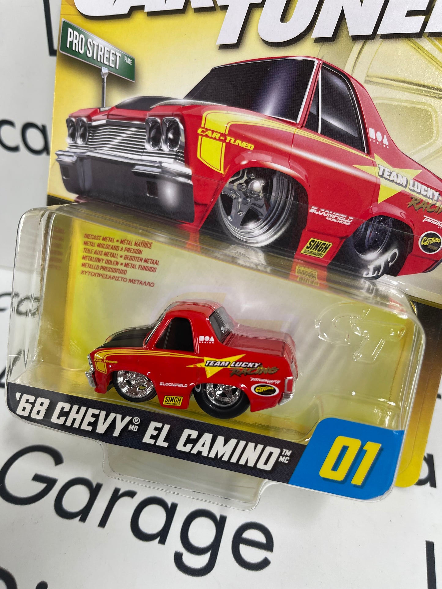 CARTUNED '68 Chevy El Camino Red Series 2 1:64 Diecast